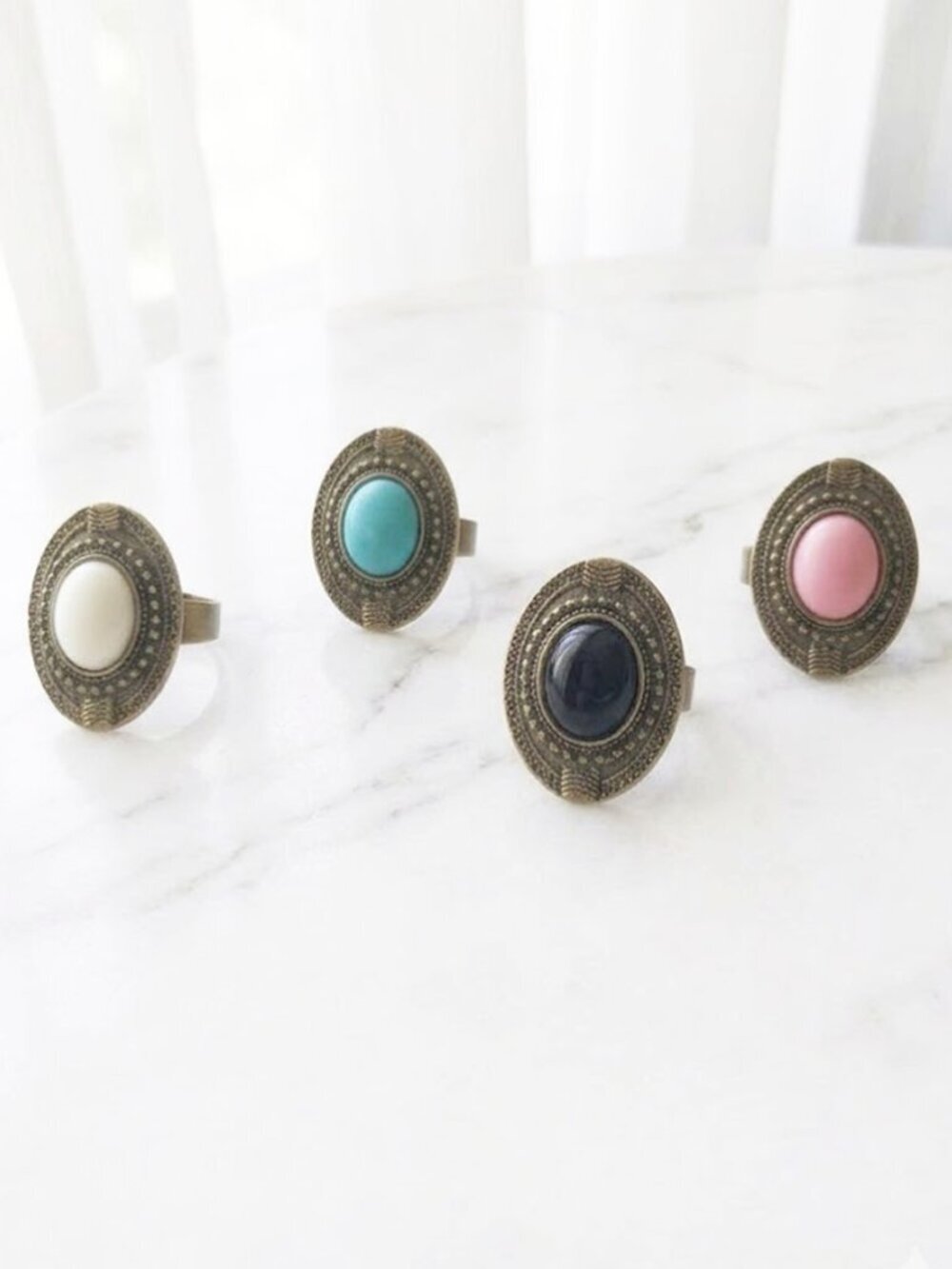 Ladies Aztec Ring 4 Piece Set